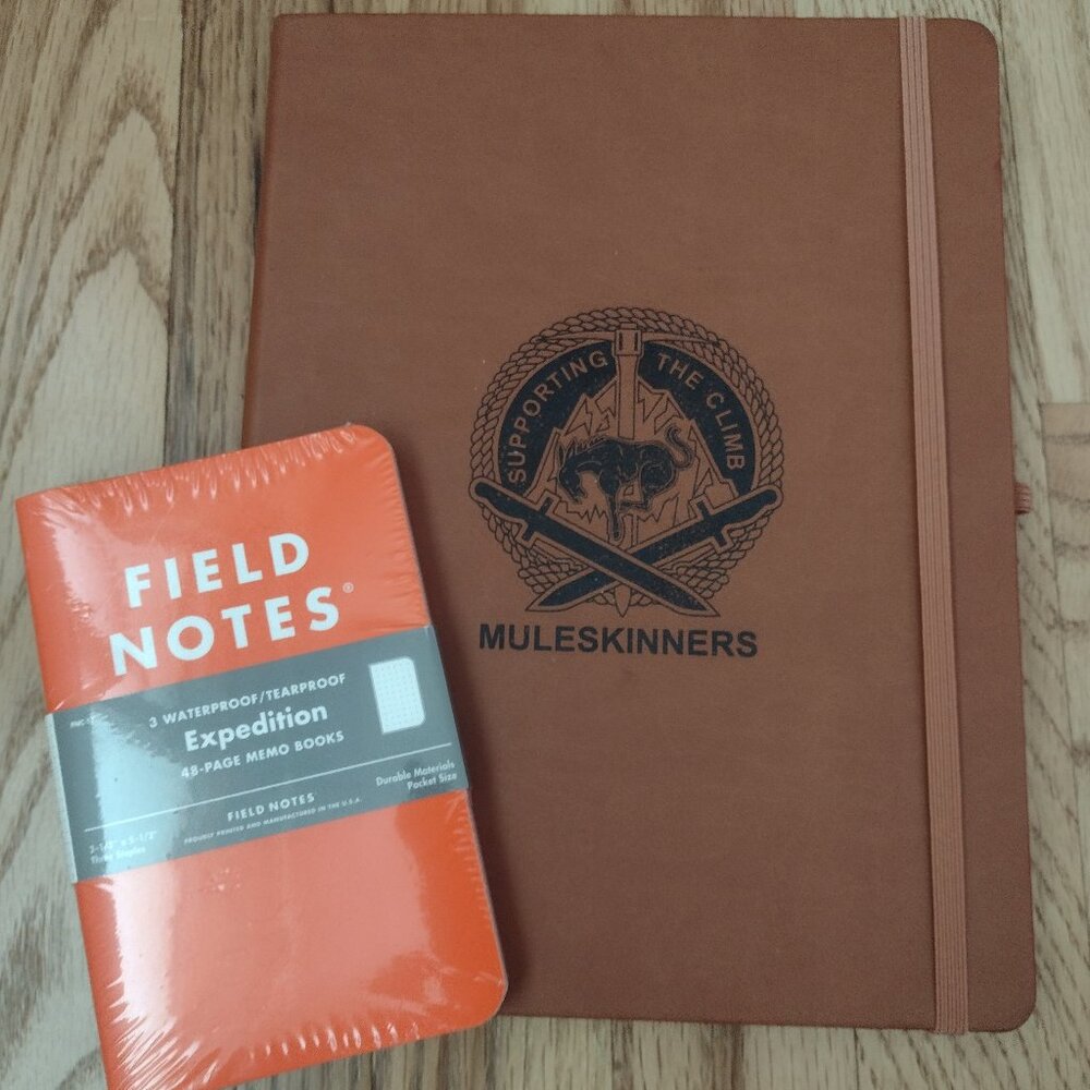 New Muleskinner Hardcover Notebook and Field Notes Expedition Notebook Set
